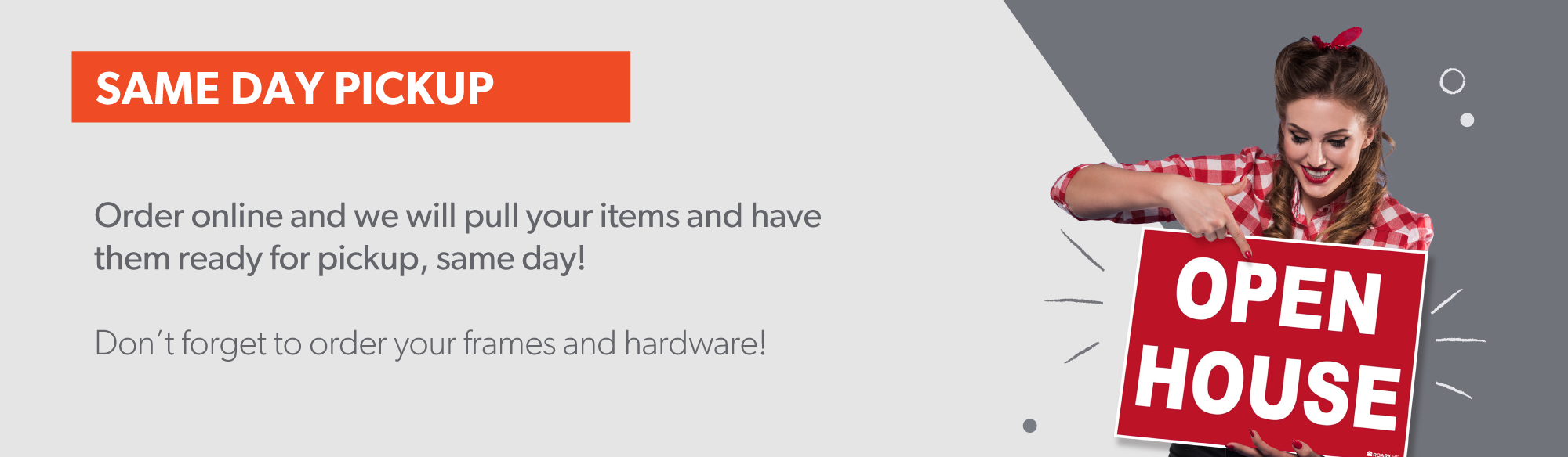 stock signs open house same day pickup